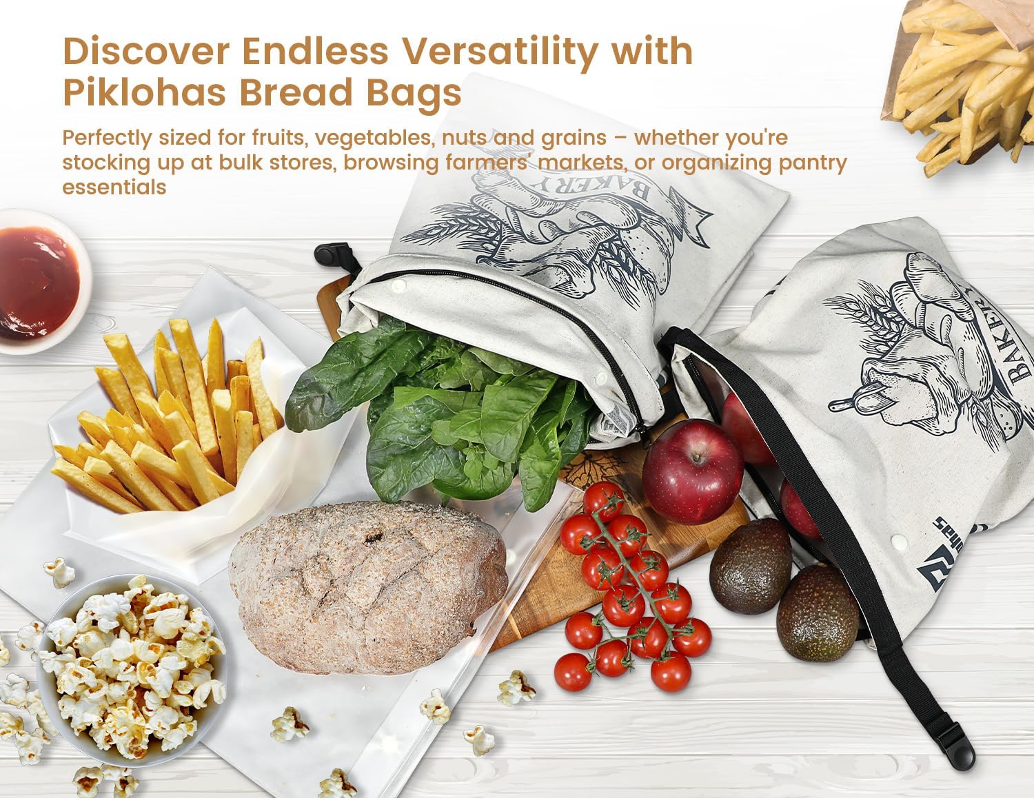 Save your bread from drying out the next day? Take a look at this detachable fresh-keeping bread bag from Piklohas!