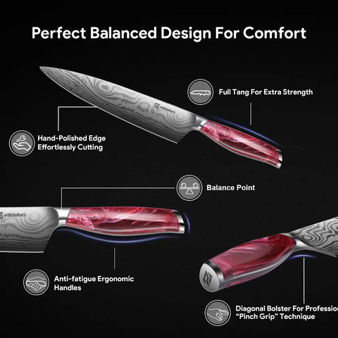 Piklohas FD Magnetic Kitchen Knife Set