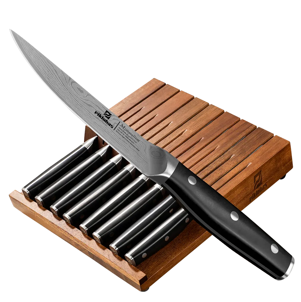 Paudin 14 Piece High Carbon Stainless Steel Knife Block Set