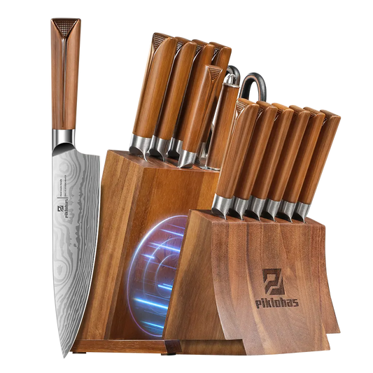 Piklohas WM Magnetic Knife Block Set-15 Pieces