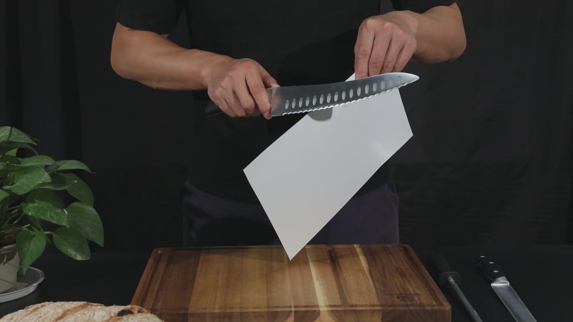 Resharpenable Bread Knife, 10-inch Multifunction Serrated Knife, German HC Stainless Steel Bread Cutting Knife With Innovative Wavy Edge For Efficient Slicing, Razor Sharp For Homemade Bread